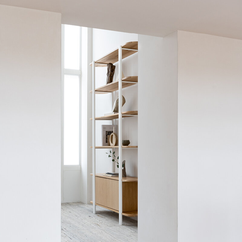 Design cabinet | Oblique Cabinet OB-6L Oak hardwax oil natural light 3041 | Studio HENK| 