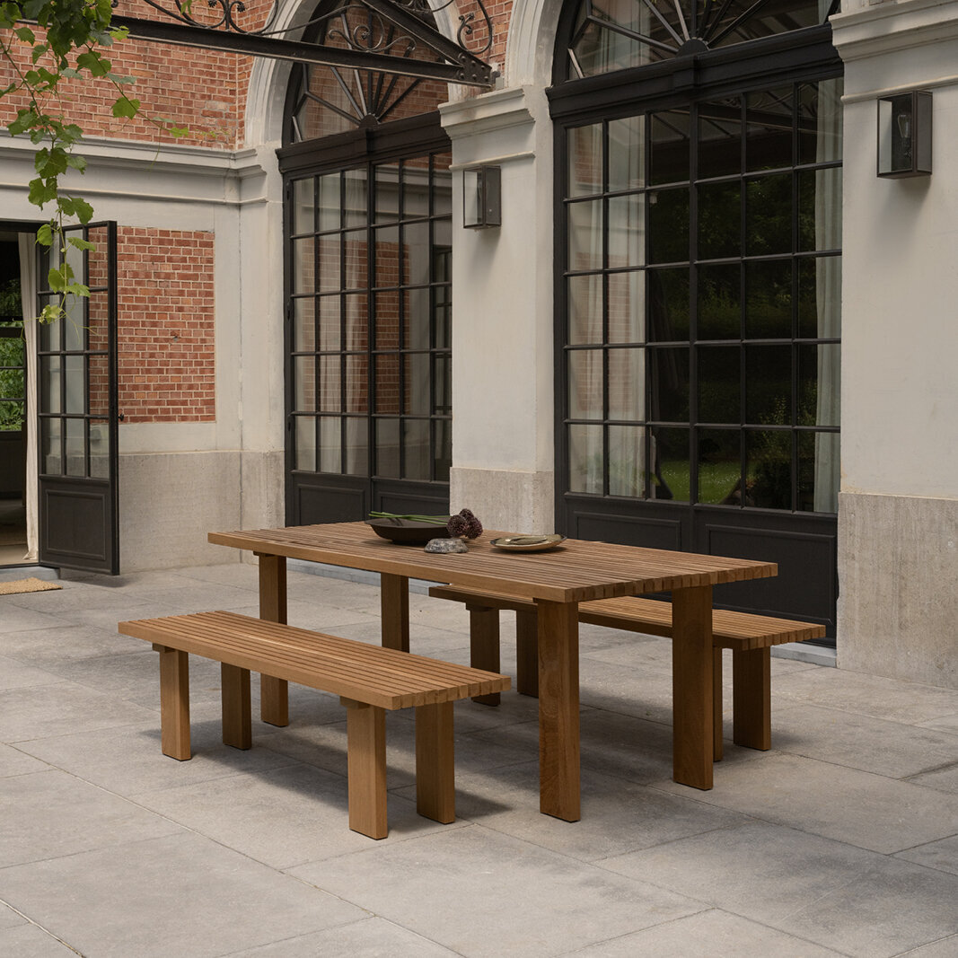Rectangular Outdoor Design dining table | Elements Outdoor Table  Iroko | Iroko | Studio HENK| 