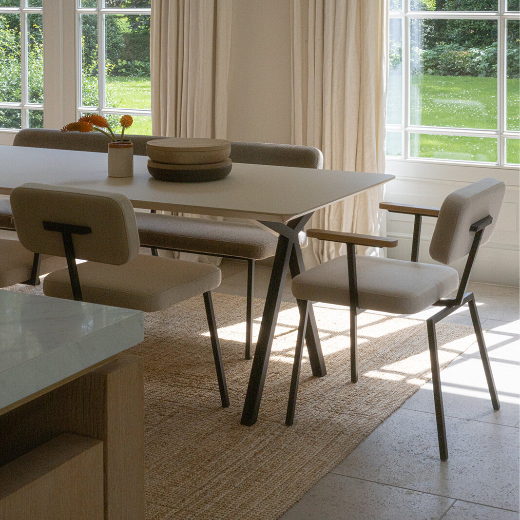 Design modern dining chair | Ode Chair with armrest  juke pink73 | Studio HENK| 