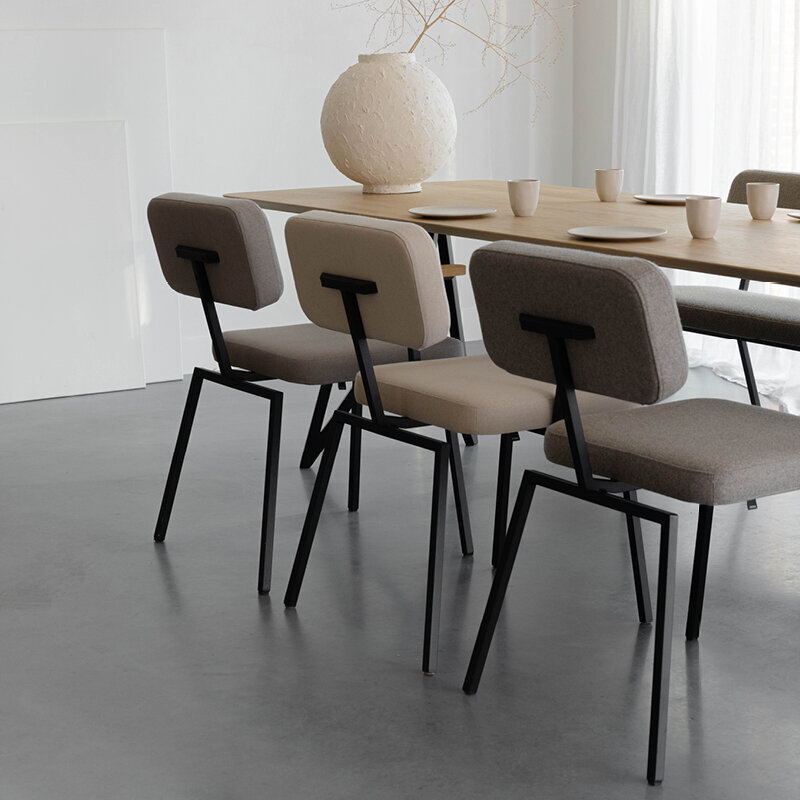 Design modern dining chair | Ode Chair with armrest White olbia ecru102 | Studio HENK| 
