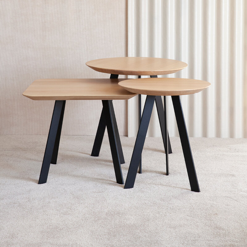 Design Coffee Table | New Co Coffee Table 90 Square White | HPL Fenix grigio efeso | Studio HENK| 