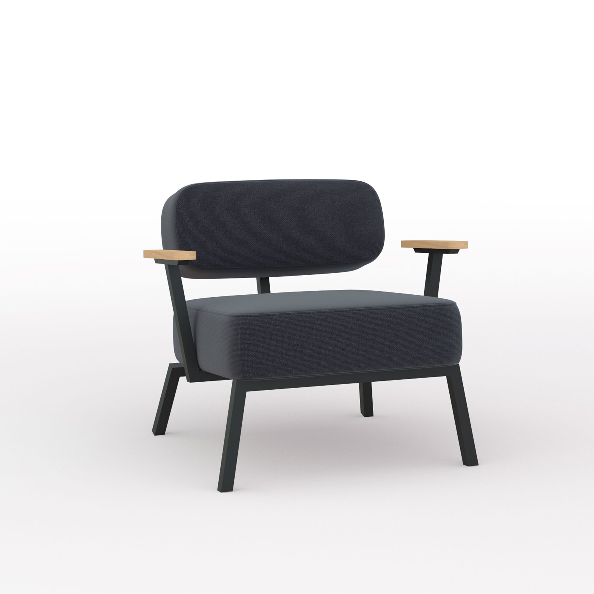 Design modern sofa | Ode lounge chair 1 seater with armrest Black hallingdal65 190 | Studio HENK| Listing_image