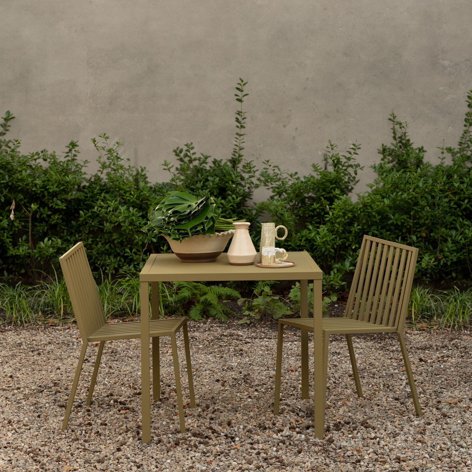 Square outdoor Design dining table | Trace Outdoor Table  Khaki Grey KTL | Khaki Grey Powdercoating KTL | Studio HENK | 