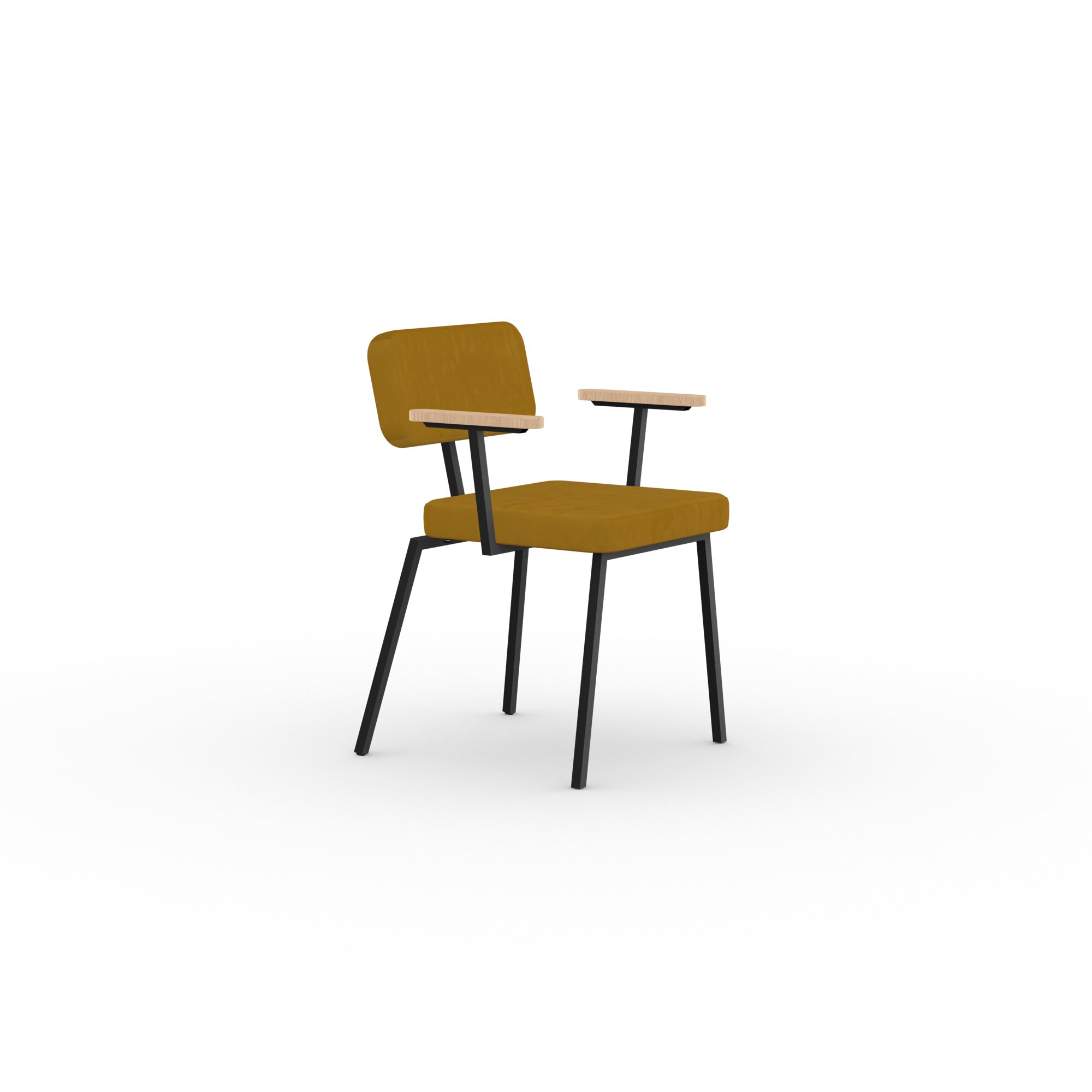 Design modern dining chair | Ode Chair with armrest  royal gold132 | Studio HENK| 