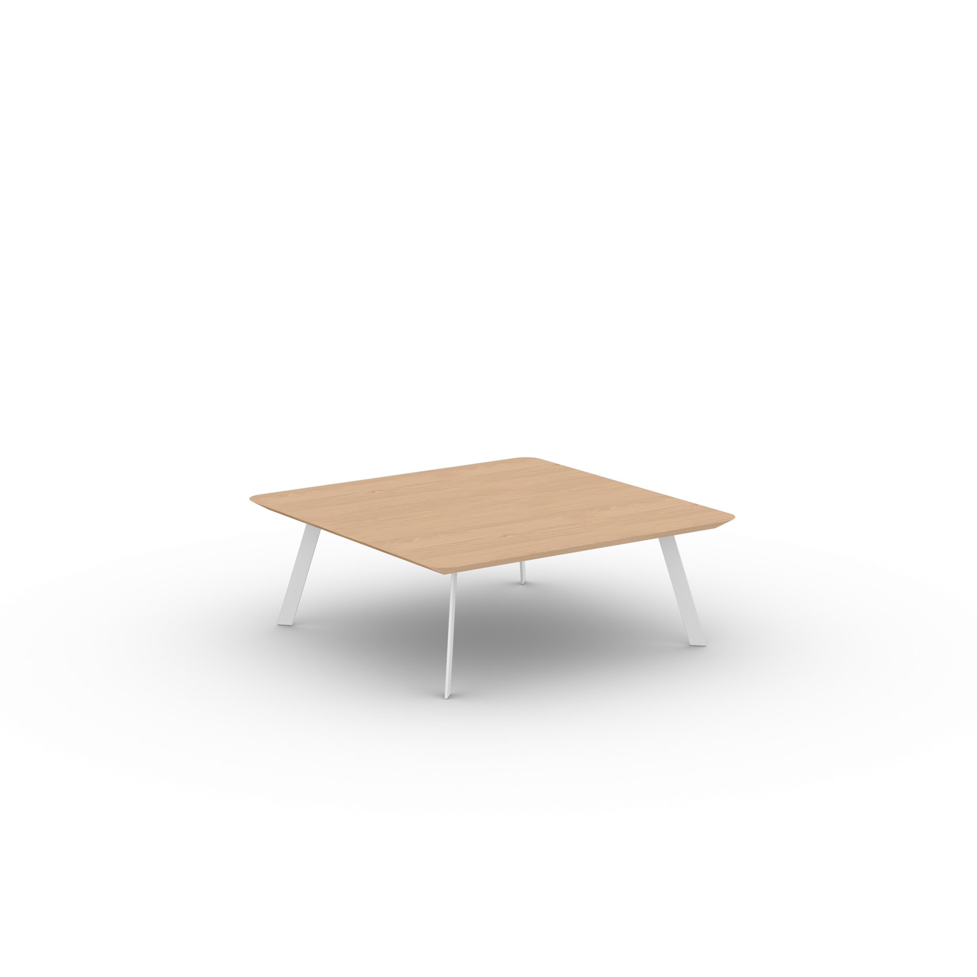 Design Coffee Table | New Co Coffee Table 90 Square White | Oak hardwax oil natural light 3041 | Studio HENK| 