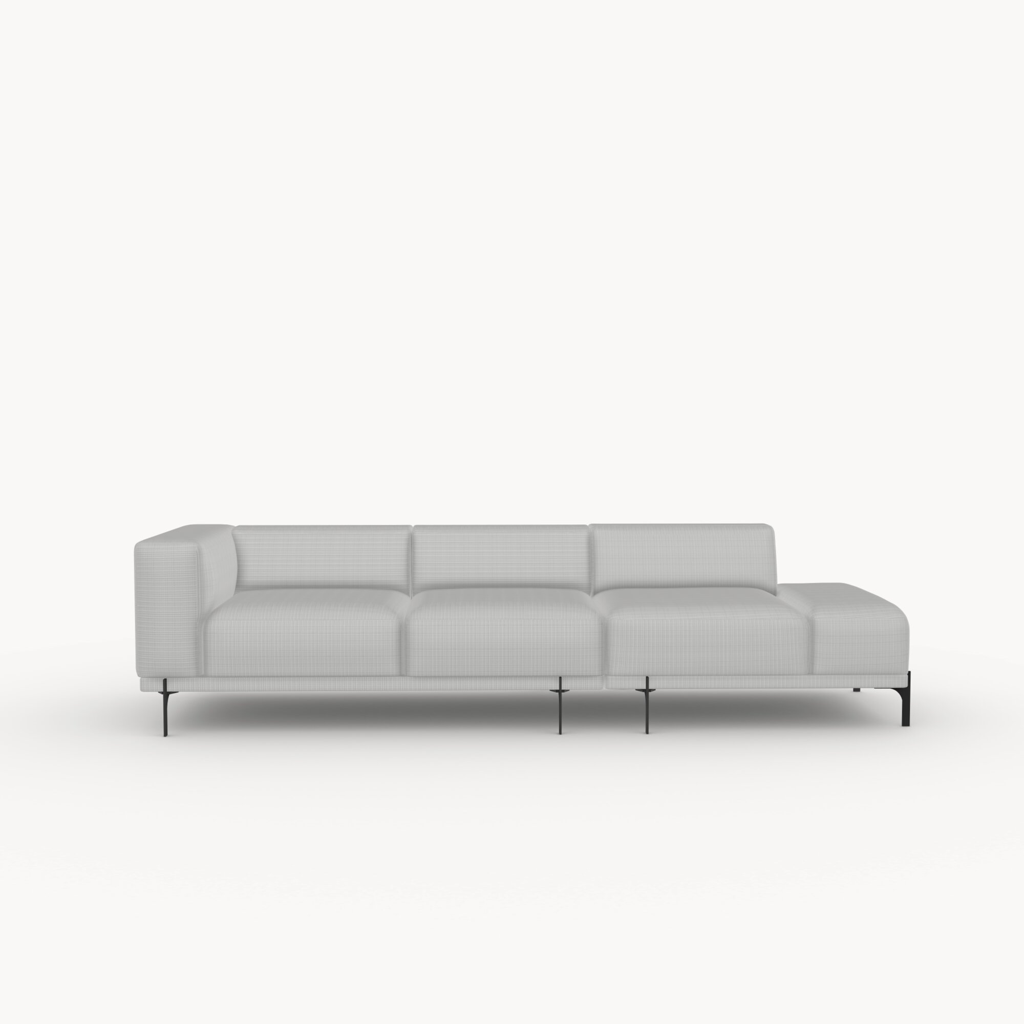 Design modern sofa | Cave Sofa 2,5 seater arm left cube lightgrey60 | Studio HENK | 
