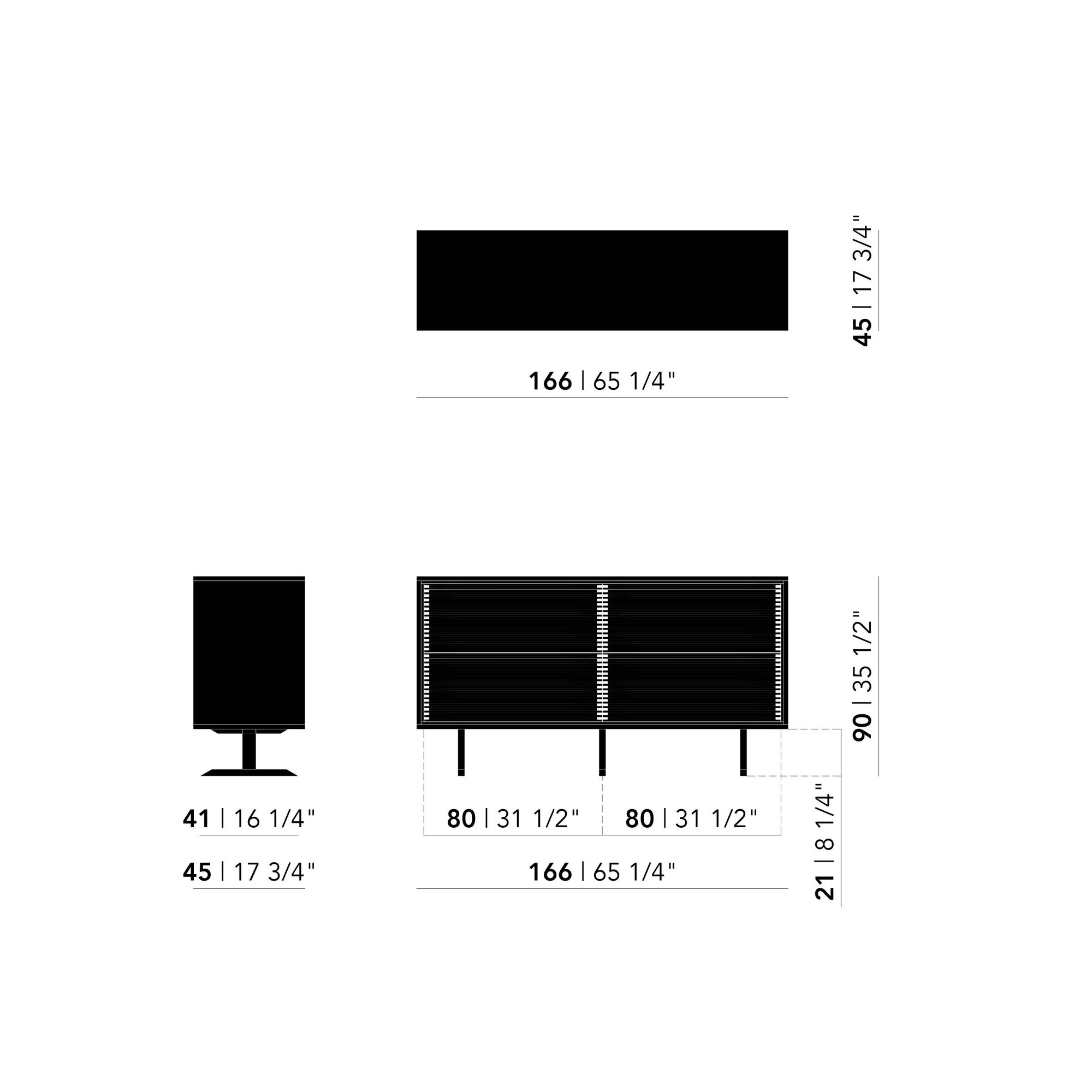 Design dresser | The Dresser 22 | white | Studio HENK|schematic