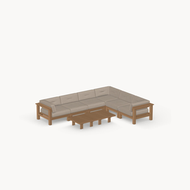 6 Seater, Hoek Rechts, Coffee Table, Papyrus 18006